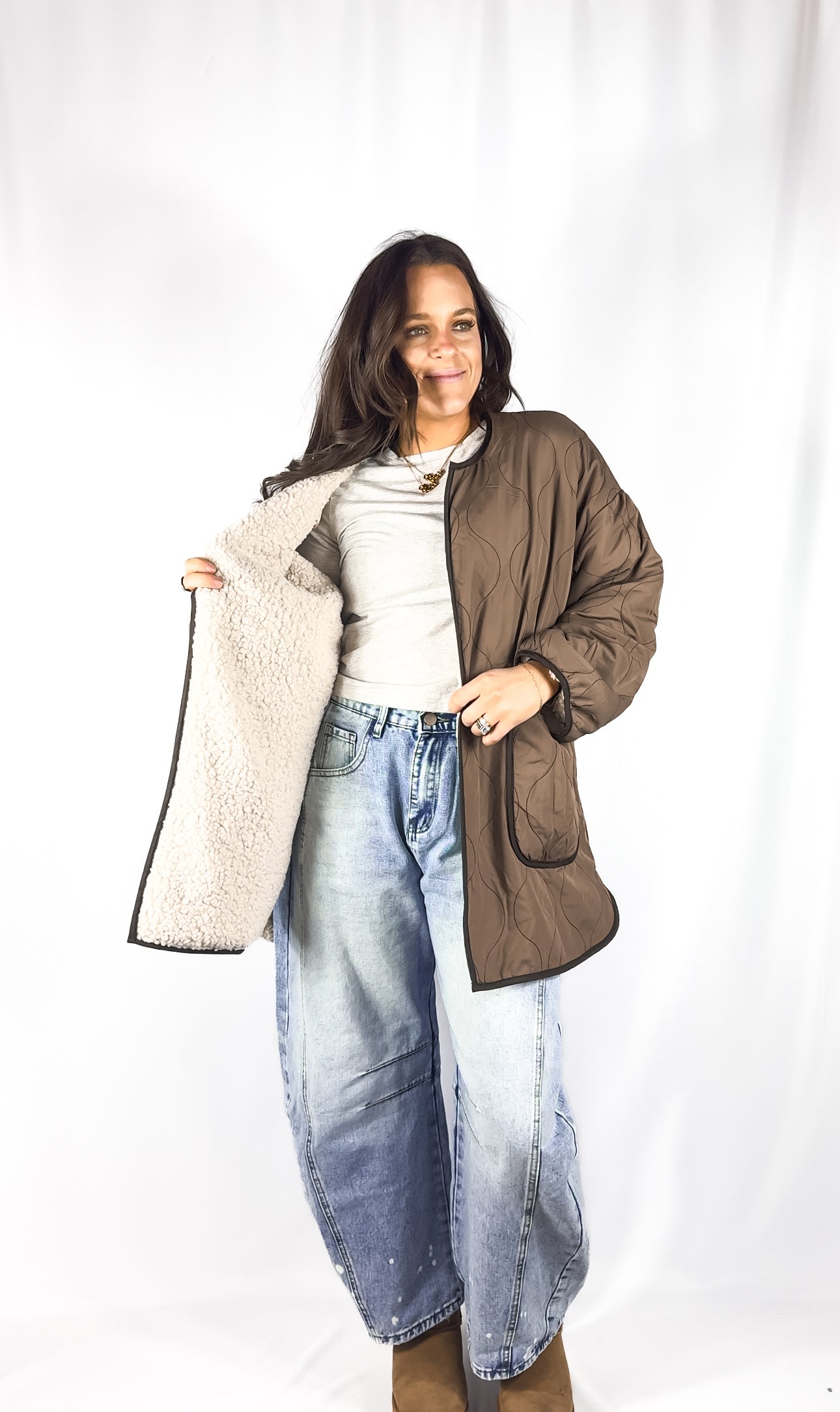Mocha Quilted Jacket