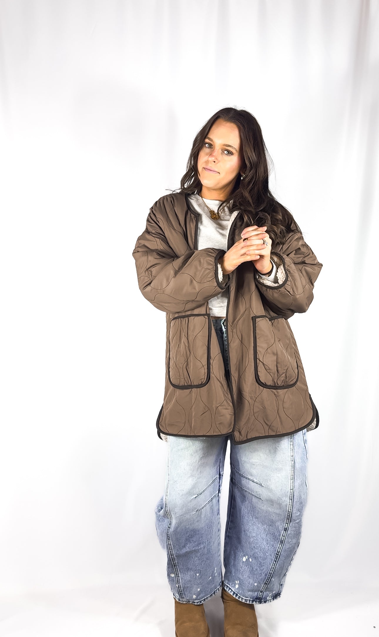 Mocha Quilted Jacket