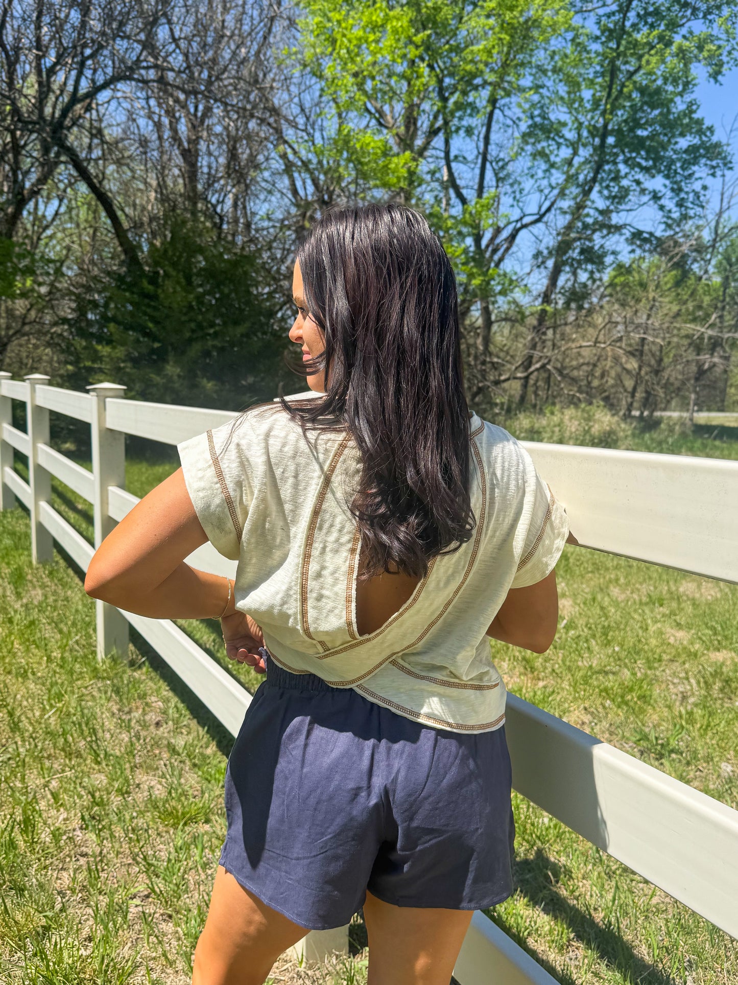 Reverse Stitched Top