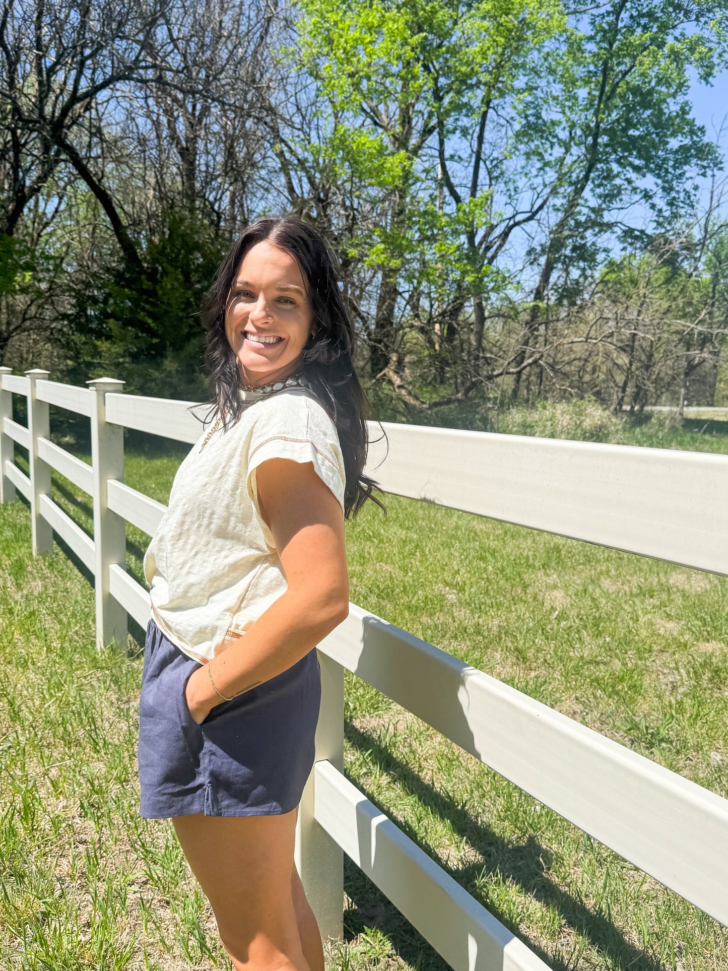 Reverse Stitched Top