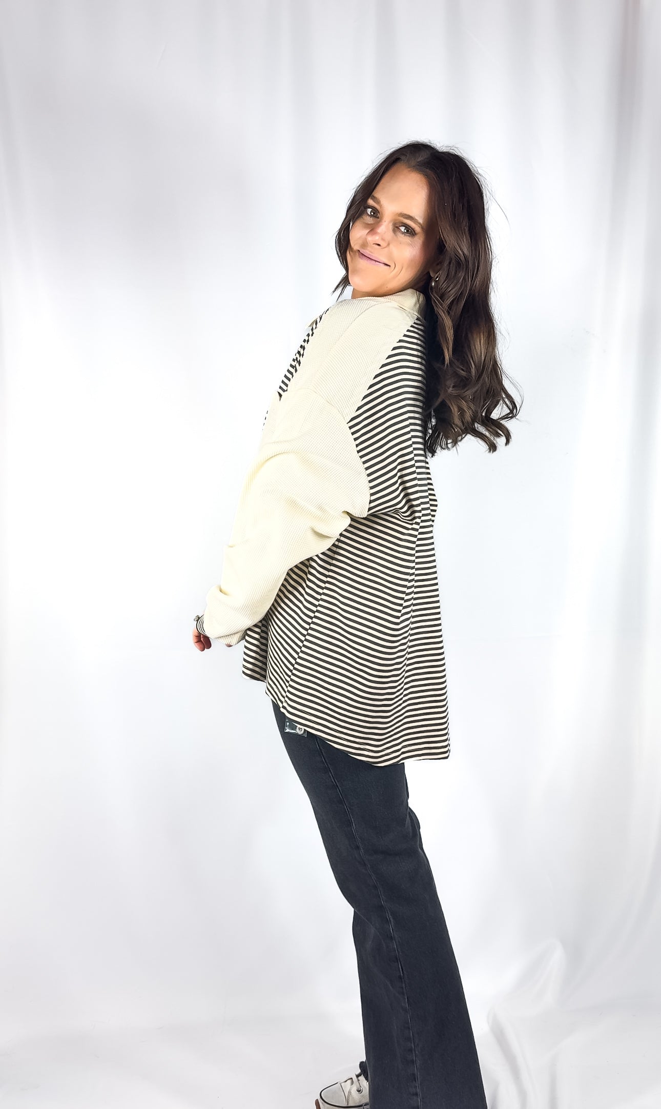 Striped Henley Top