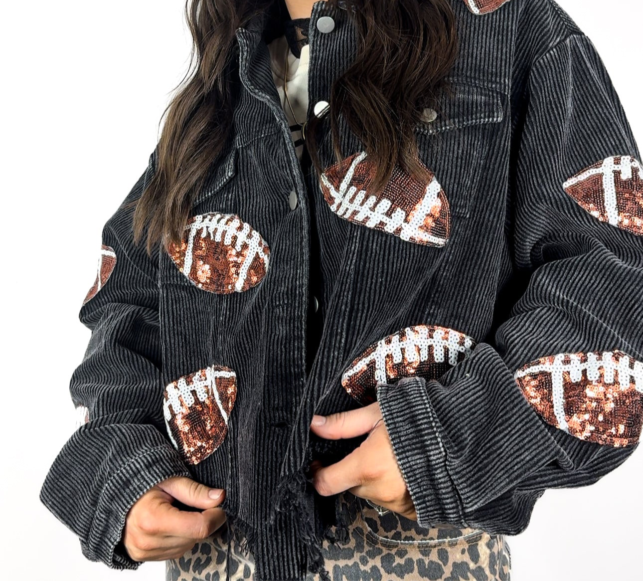 Sequin Football Jacket
