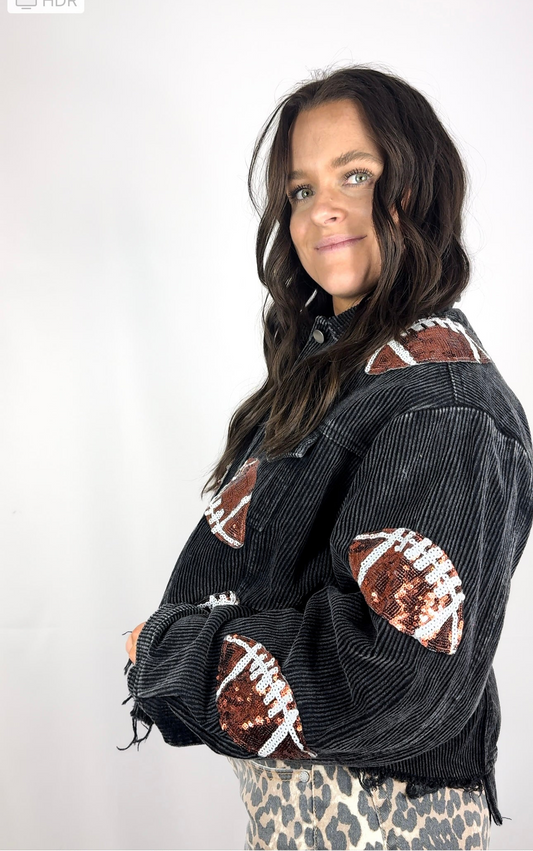 Sequin Football Jacket