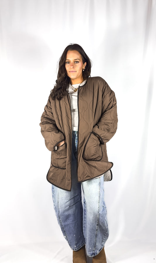 Mocha Quilted Jacket