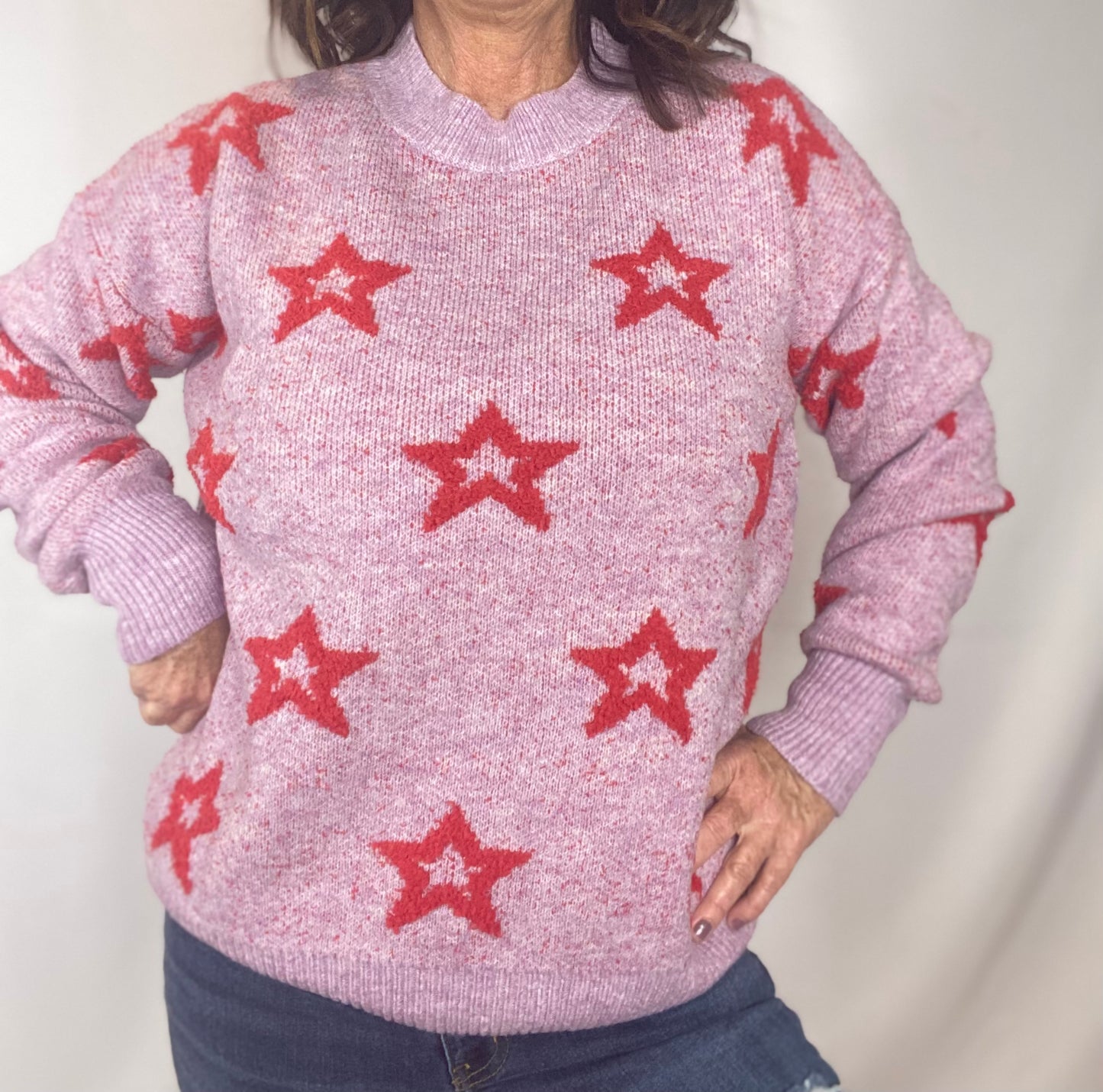 Textured Star Sweater