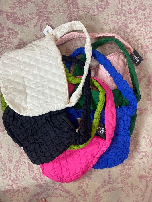 Quilted Nylon Crossbody Bags mop