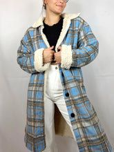 Load image into Gallery viewer, Blue/Taupe Shacket Coat
