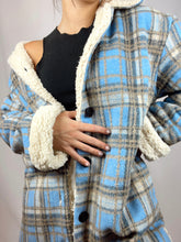 Load image into Gallery viewer, Blue/Taupe Shacket Coat
