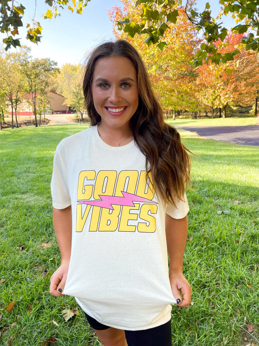 Good Vibes Tee - Ivory